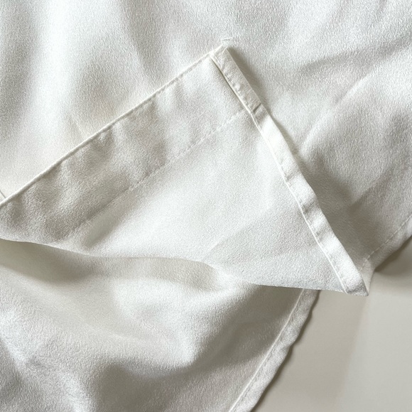 White Button Down Shirt With Gold Hardware Details | Color: White | Size: SP - Picture 4 of 4